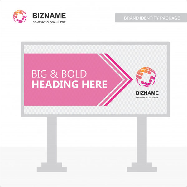 Free Vector Company Bill Board Design Template