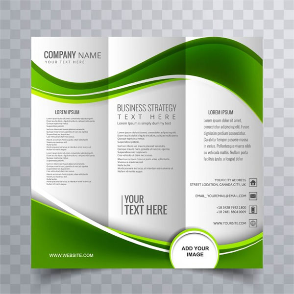 Free Vector Green Wavy Best Marketing Brochure Templates
