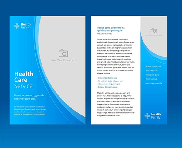 Free Vector Health Care Brochure Template