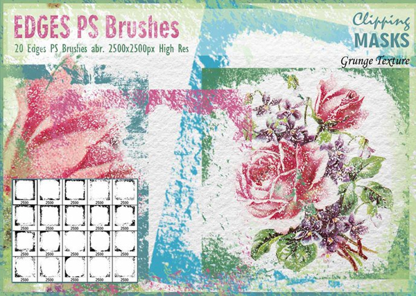 Free Vintage Edges Mask Brushes