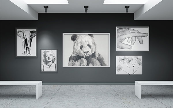 Free Art Gallery Mockup Design