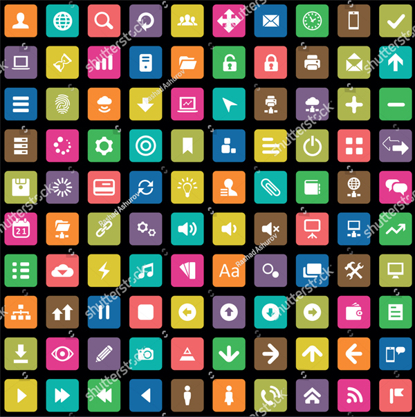 100 App Icons Big Universal Set