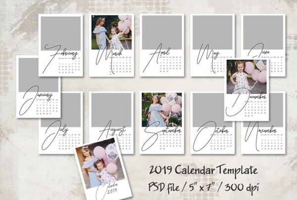 2019 Calendar Template