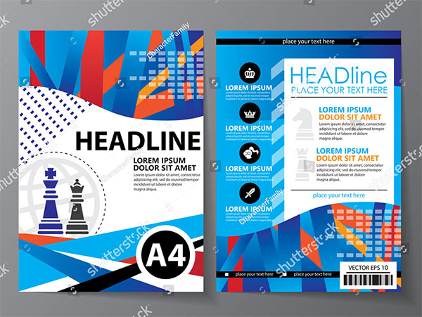 Abstract Chess Vector Design Template