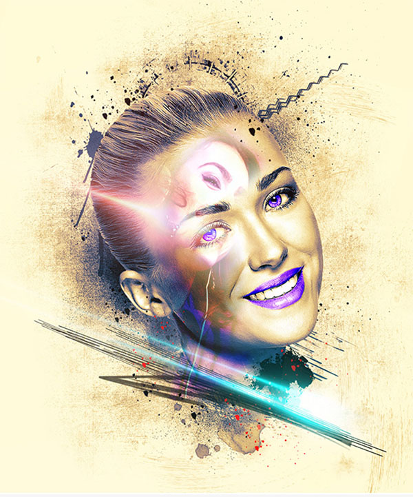 Abstract Face Photoshop Action