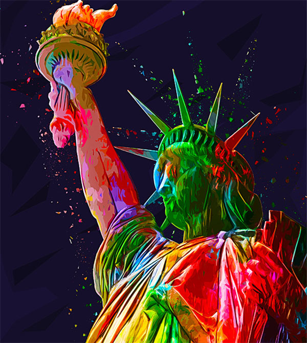 Abstract Low Poly Photoshop Action Pack