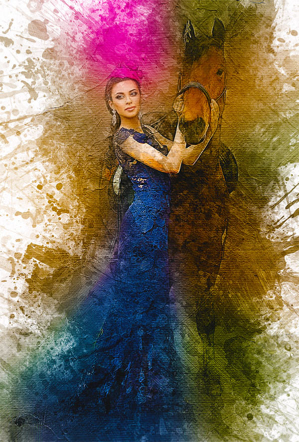 Abstract Painting Photoshop Action Design