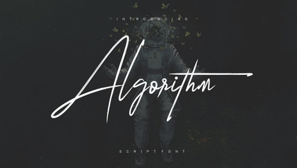 Algorithm Brush Cursive Handwriting Font