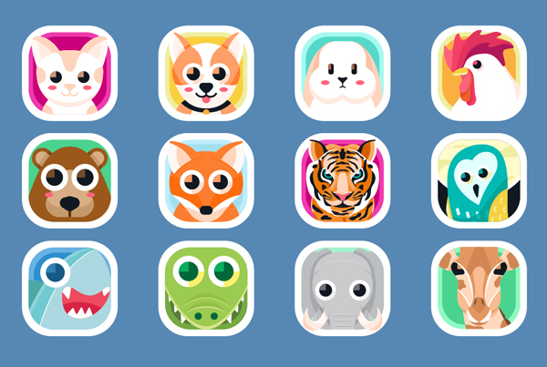 Animal App Icons Template