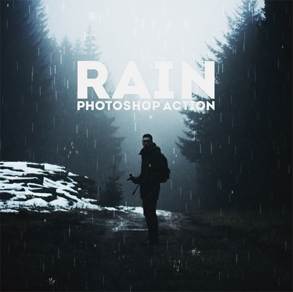 Animated Rain Photoshop Action