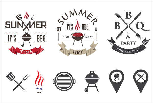 Barbecue Logo Set
