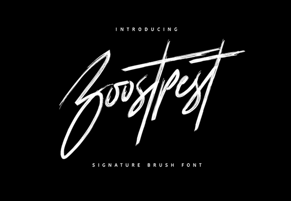 Boostpest Brush Cursive Handwriting Font