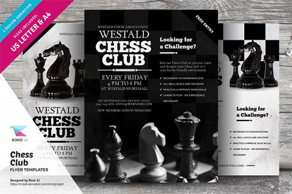 Chess Club Flyer Templates