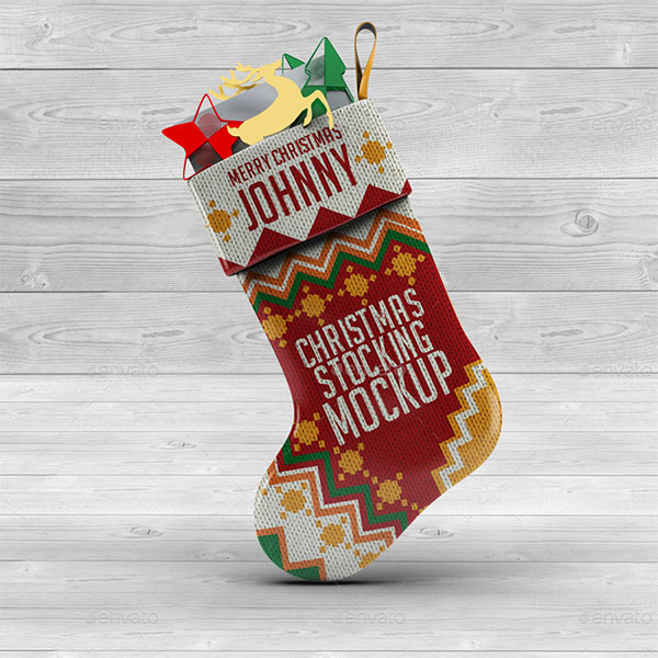 Christmas Stocking Mock-Up