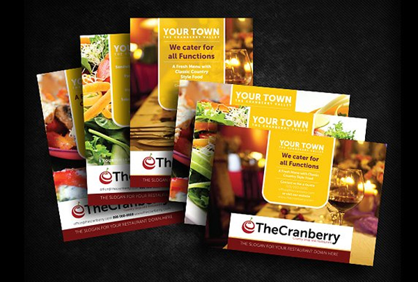Cranberry Restaurant Advert Flyer