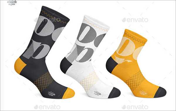 Cycling Socks 3 Types Mockup