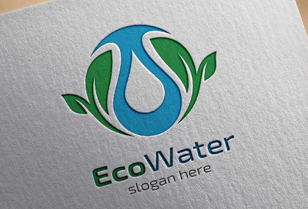 Eco Water Logo Template