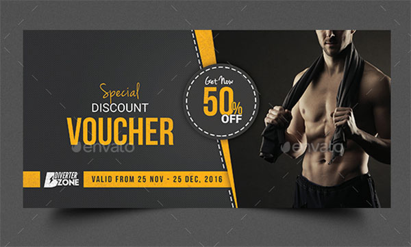 Fitness Gift Voucher Design Template