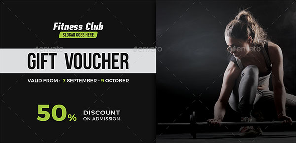 Fitness Gift Voucher Templates