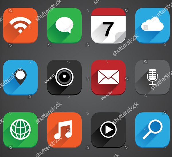 Flat App Icon Set