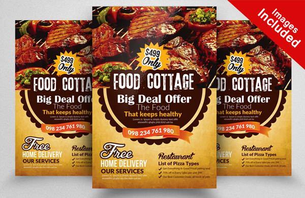 Food Cottage Restaurant Flyer