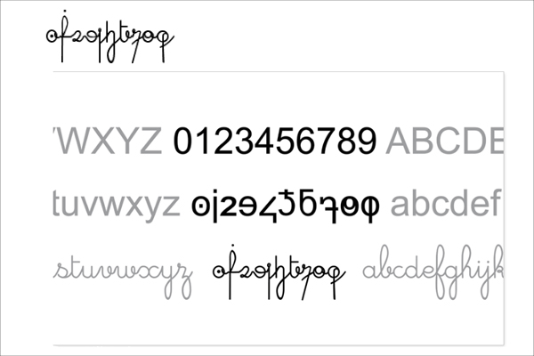 Free Cursive Digits Font