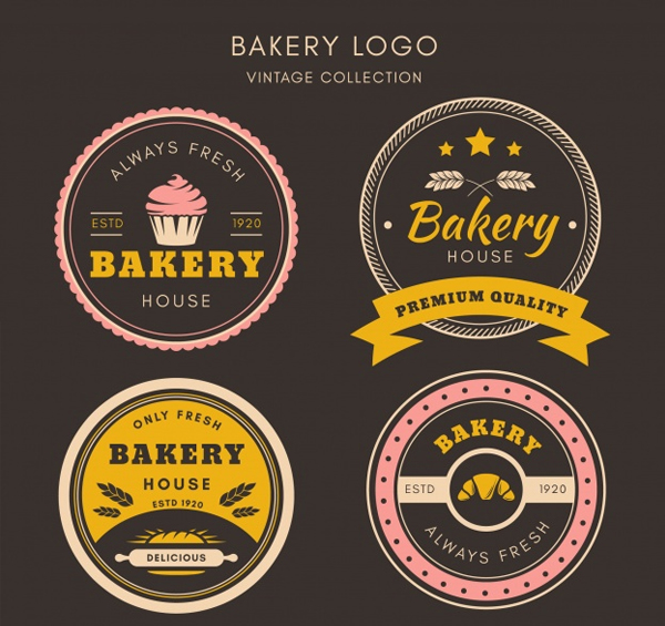 Free Download Vintage Style Bakery logos
