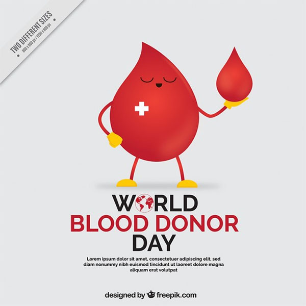Free Vector World Blood Donor Day Background