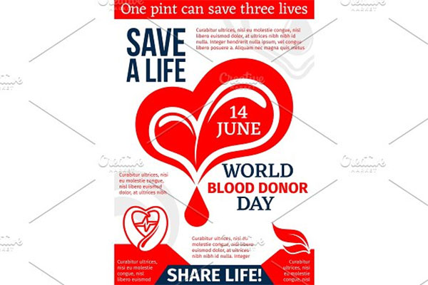 Heart Blood Medical Flyer Design
