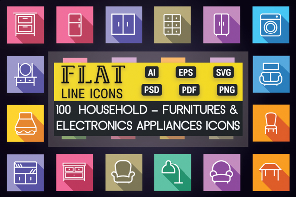 Home Appliances and Furniture Icons