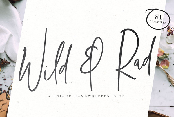 Wild & Rad Handwritten Script Font