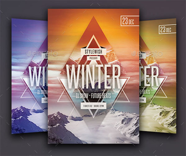 Abstract Winter Party Flyer