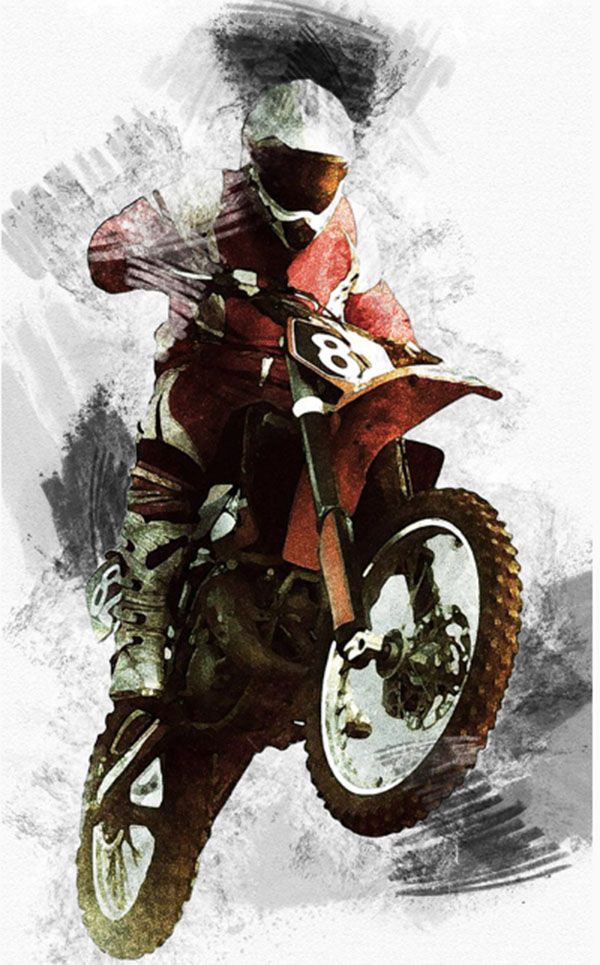 Colored Charcoal Photoshop Action