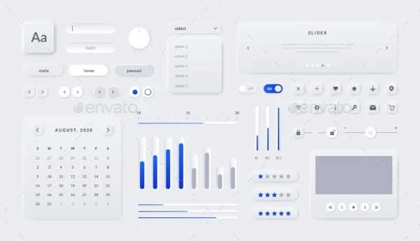 Cute & Simple Web UI Buttons Kit