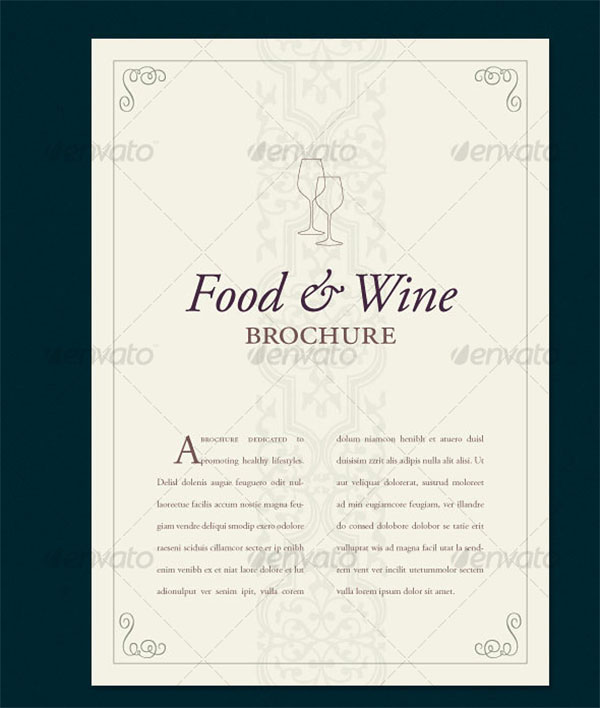 Food & Wine Brochure Template
