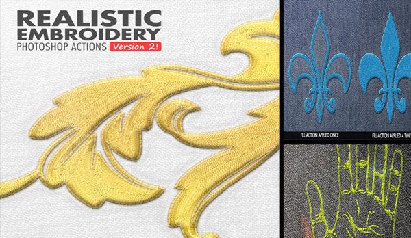 Free Download Realistic Embroidery Photoshop Actions