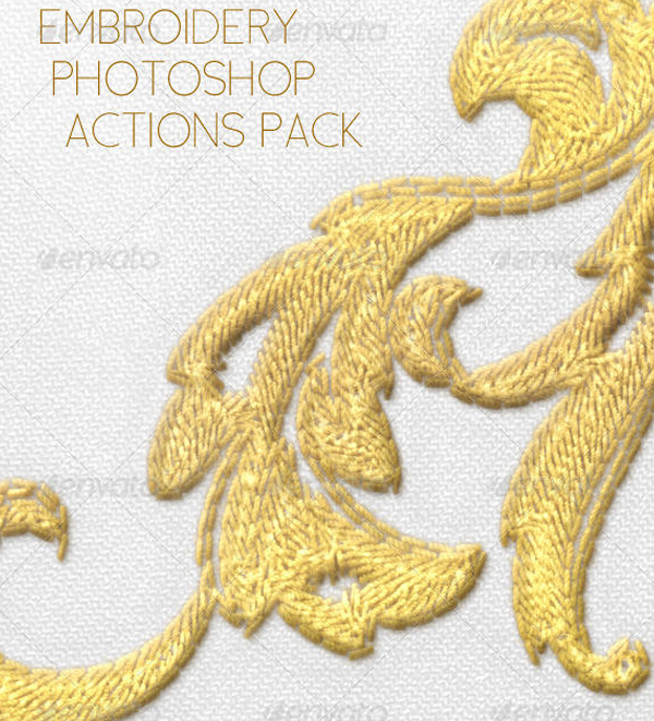 Free Realistic Embroidery Photoshop Actions