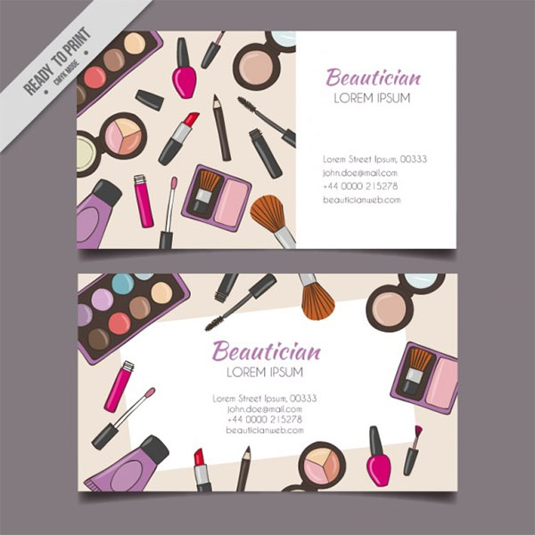 Free Vector Makeup Artist Business Card