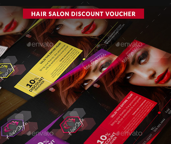 Hair Salon Fashion Style Discount Voucher
