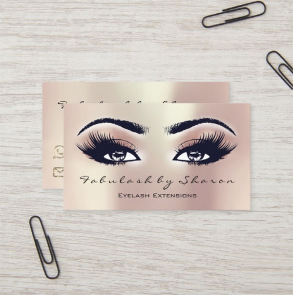 Makeup Artist Eyebrow Lashes Business Card