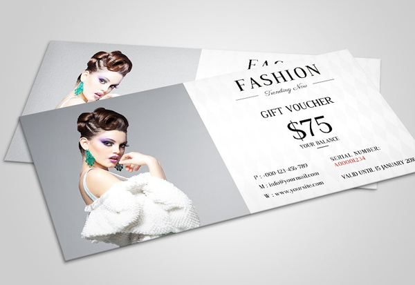 Massage and Fashion Gift Voucher Template