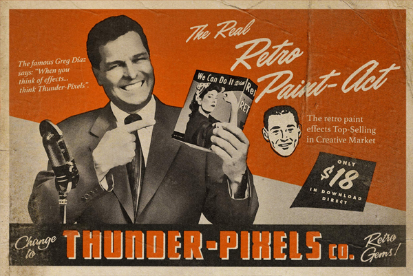 Retro Paint Photoshop Action