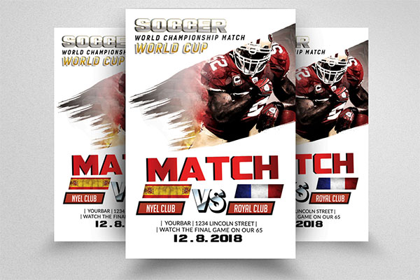 Super Soccer Match Flyer Template