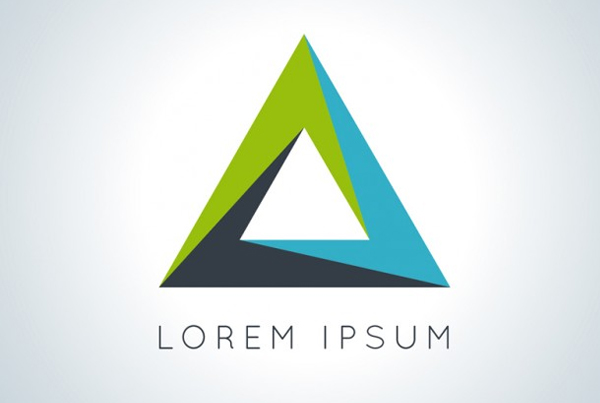 Triangular logo Free Vector