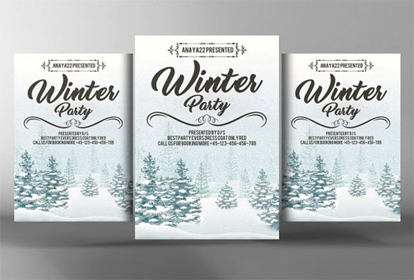 Winter Festival Flyer Poster