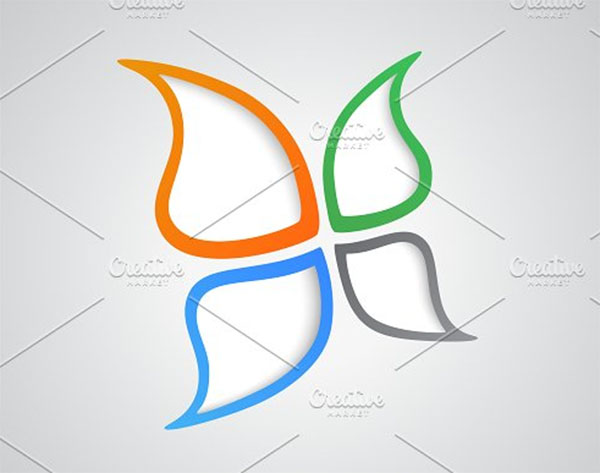 Abstract Butterfly Logo