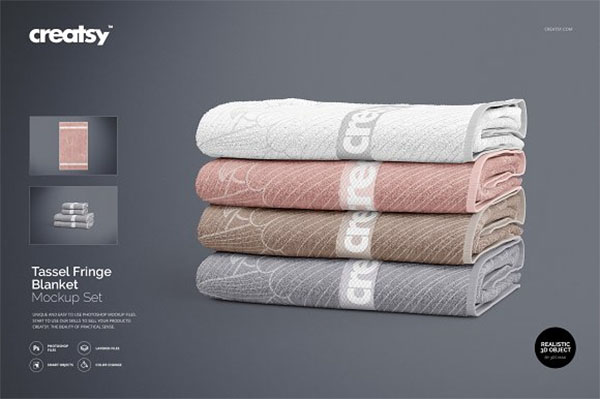 Bath Towel Mockup Set