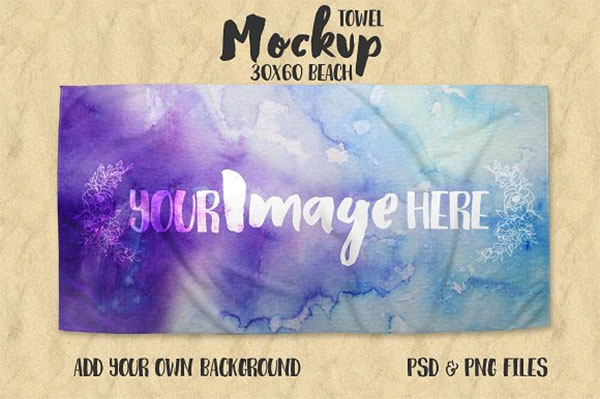 Beach Towel Mockup Design Template