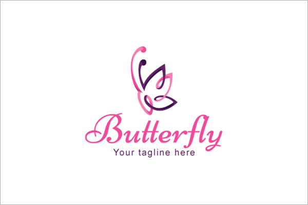 Butterfly Beautiful Insect Stock Logo Template