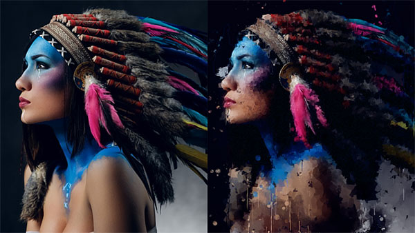 Expression Painting Photoshop Action